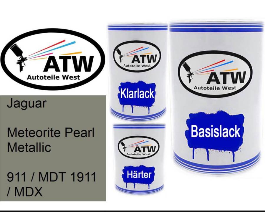 Jaguar, Meteorite Pearl Metallic, 911 / MDT 1911 / MDX: 500ml Lackdose + 500ml Klarlack + 250ml Härter - Set, von ATW Autoteile West.